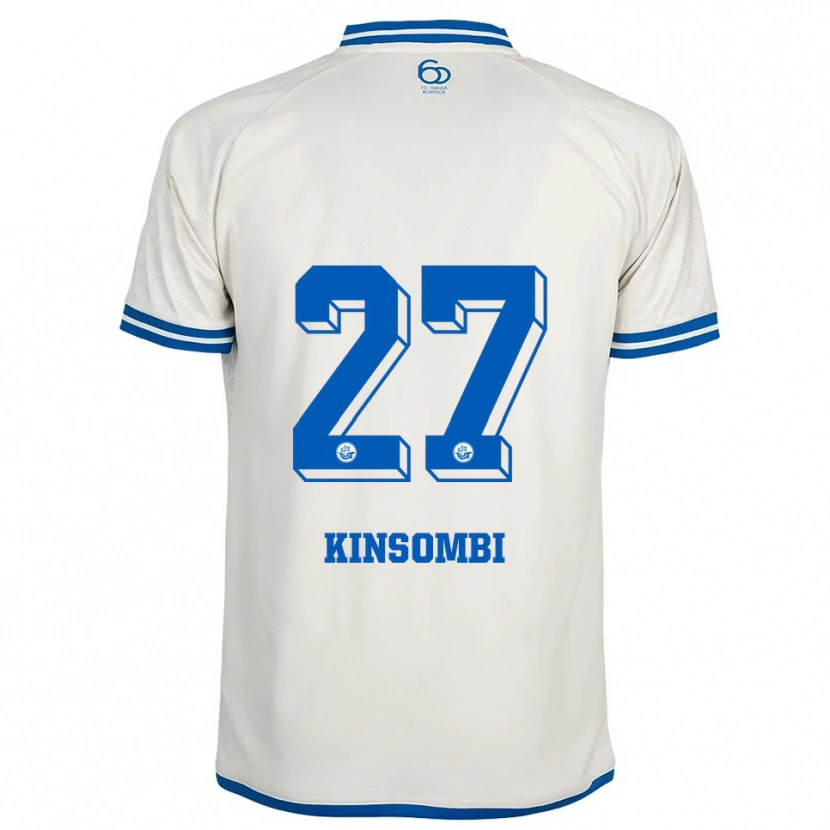 Danxen Män Christian Kinsombi #27 Vit Blå Bortatröja Matchtröjor 2025/26 Tröjor T-Tröja