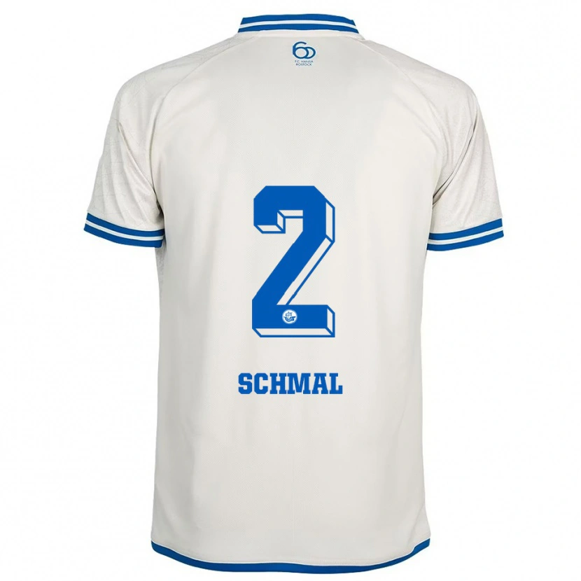 Danxen Män Tim Schmal #2 Vit Blå Bortatröja Matchtröjor 2025/26 Tröjor T-Tröja
