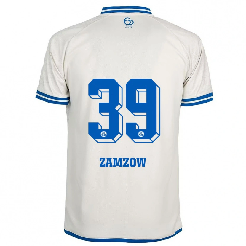 Danxen Män Claas Zamzow #39 Vit Blå Bortatröja Matchtröjor 2025/26 Tröjor T-Tröja
