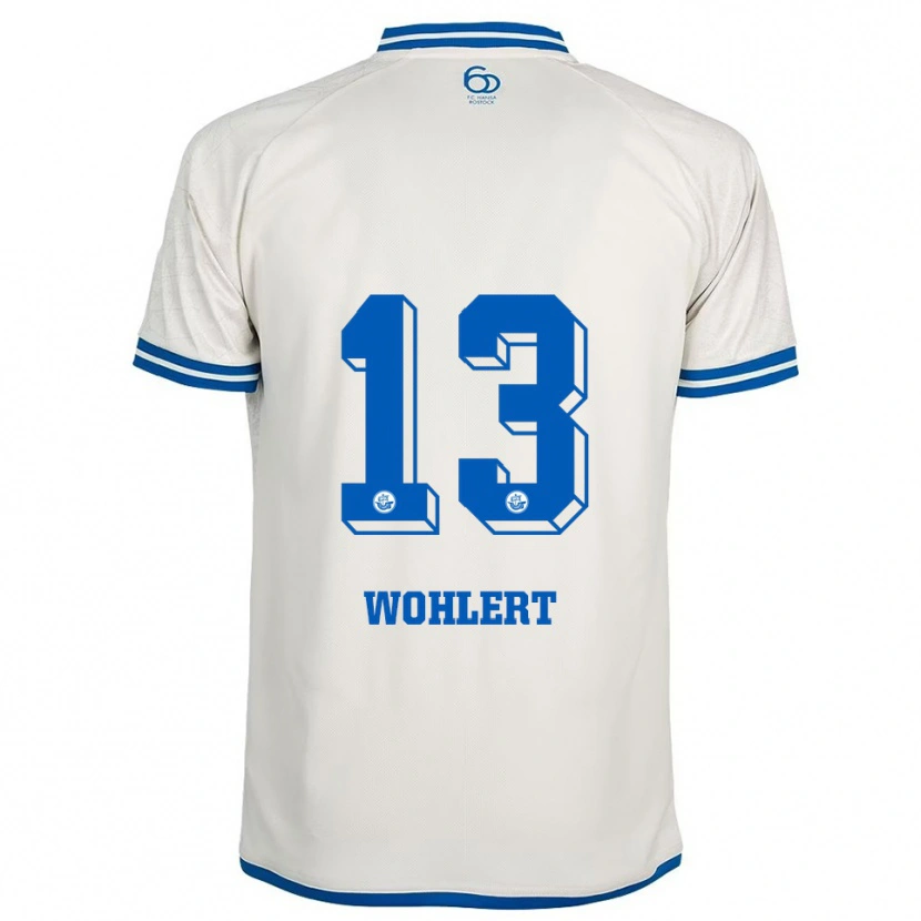 Danxen Män Finlay Wohlert #13 Vit Blå Bortatröja Matchtröjor 2025/26 Tröjor T-Tröja