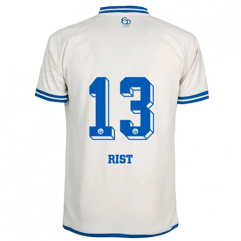 Danxen Män Vanessa Rist #13 Vit Blå Bortatröja Matchtröjor 2025/26 Tröjor T-Tröja