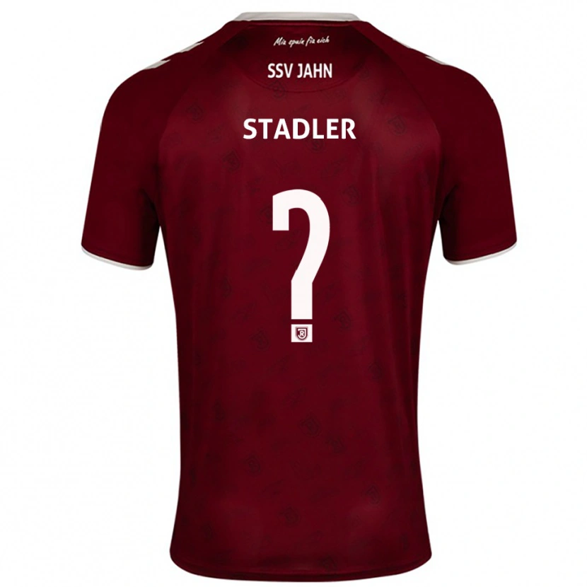 Danxen Män Sebastian Stadler #0 Vinröd Vit Bortatröja Matchtröjor 2025/26 Tröjor T-Tröja