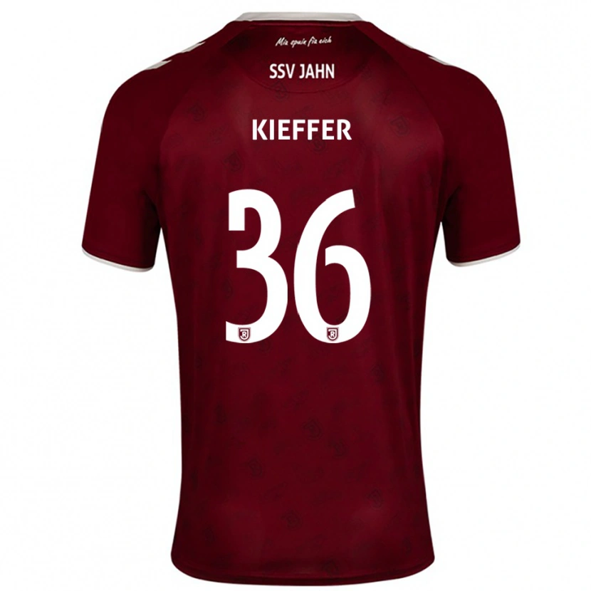 Danxen Män Ben Kieffer #36 Vinröd Vit Bortatröja Matchtröjor 2025/26 Tröjor T-Tröja