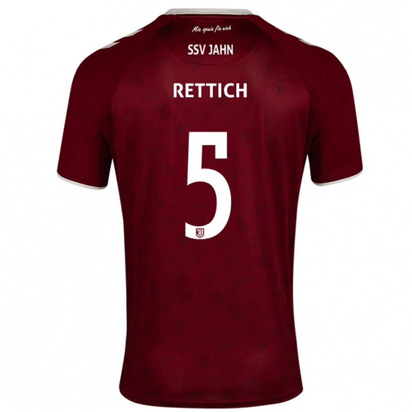 Danxen Män Noa Rettich #5 Vinröd Vit Bortatröja Matchtröjor 2025/26 Tröjor T-Tröja