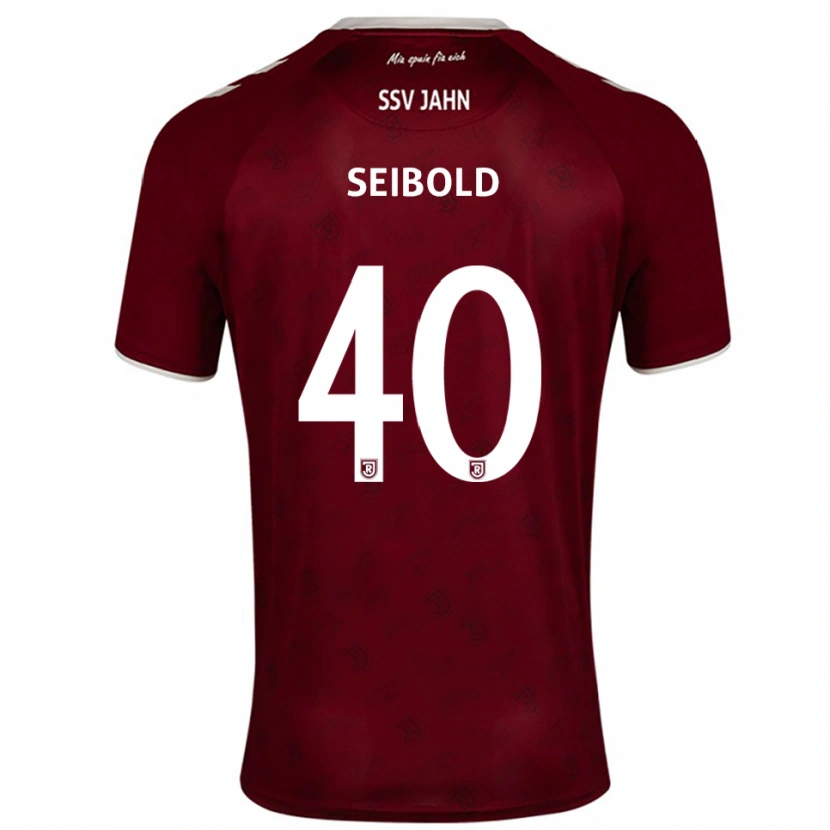 Danxen Män Jakob Seibold #40 Vinröd Vit Bortatröja Matchtröjor 2025/26 Tröjor T-Tröja