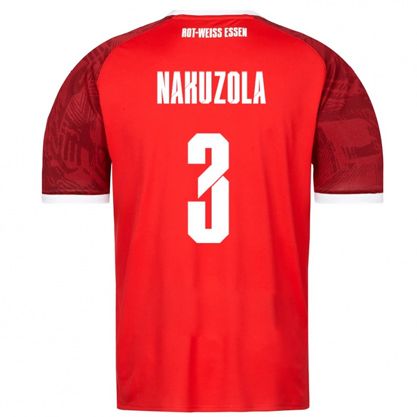 Danxen Män Rael Nakuzola #3 Röd Vinröd Vit Bortatröja Matchtröjor 2025/26 Tröjor T-Tröja