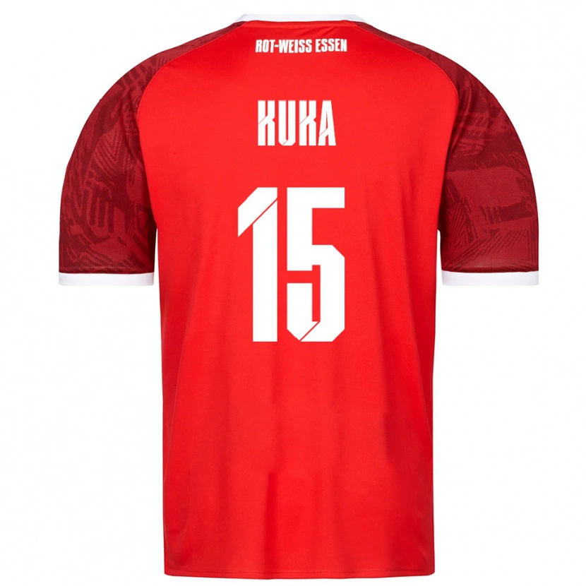 Danxen Män Hamid Kuka #15 Röd Vinröd Vit Bortatröja Matchtröjor 2025/26 Tröjor T-Tröja