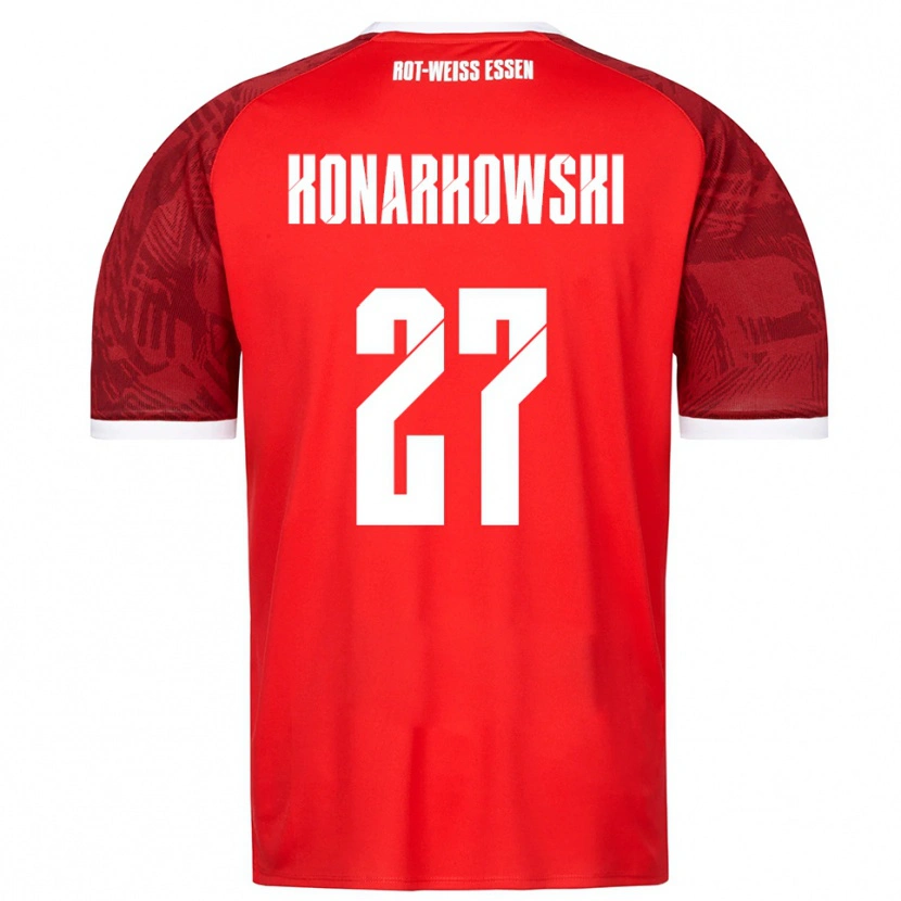 Danxen Män Mirco Konarkowski #27 Röd Vinröd Vit Bortatröja Matchtröjor 2025/26 Tröjor T-Tröja