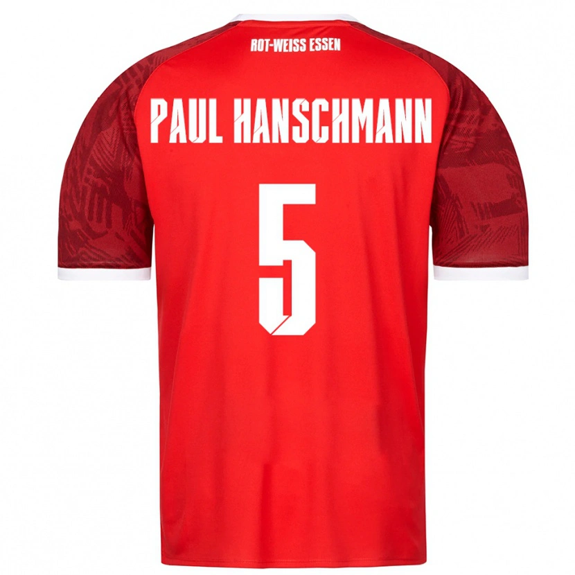 Danxen Män Theodor Paul Hanschmann #5 Röd Vinröd Vit Bortatröja Matchtröjor 2025/26 Tröjor T-Tröja
