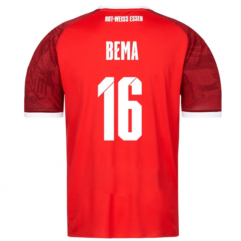 Danxen Män Joel Bema #16 Röd Vinröd Vit Bortatröja Matchtröjor 2025/26 Tröjor T-Tröja