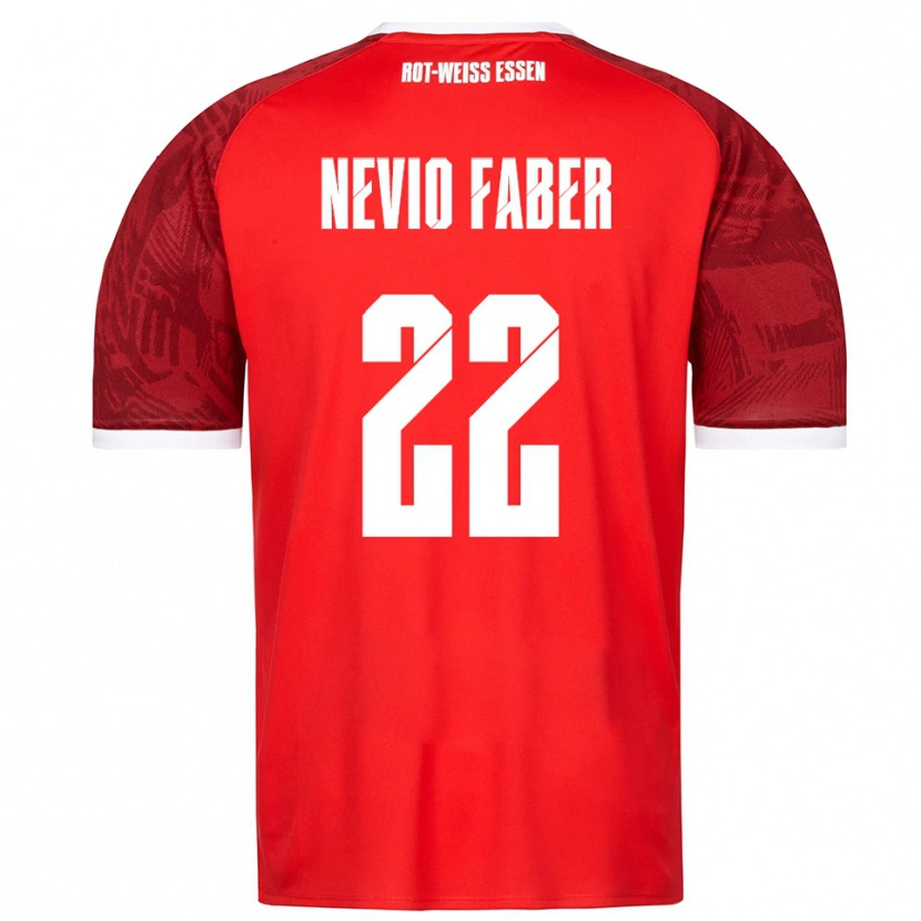 Danxen Män Arne Nevio Faber #22 Röd Vinröd Vit Bortatröja Matchtröjor 2025/26 Tröjor T-Tröja
