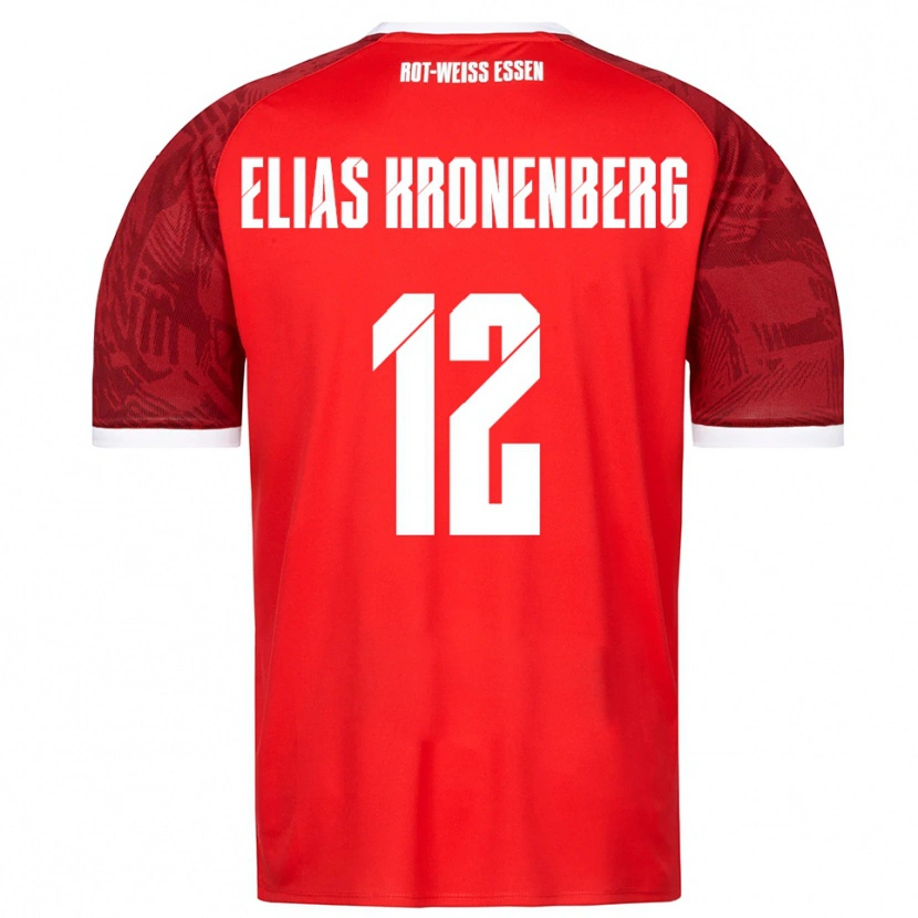Danxen Män Sebastian Elias Kronenberg #12 Röd Vinröd Vit Bortatröja Matchtröjor 2025/26 Tröjor T-Tröja
