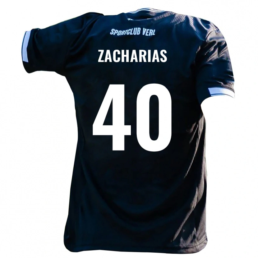 Danxen Män Marlon Zacharias #40 Svart Vit Bortatröja Matchtröjor 2025/26 Tröjor T-Tröja
