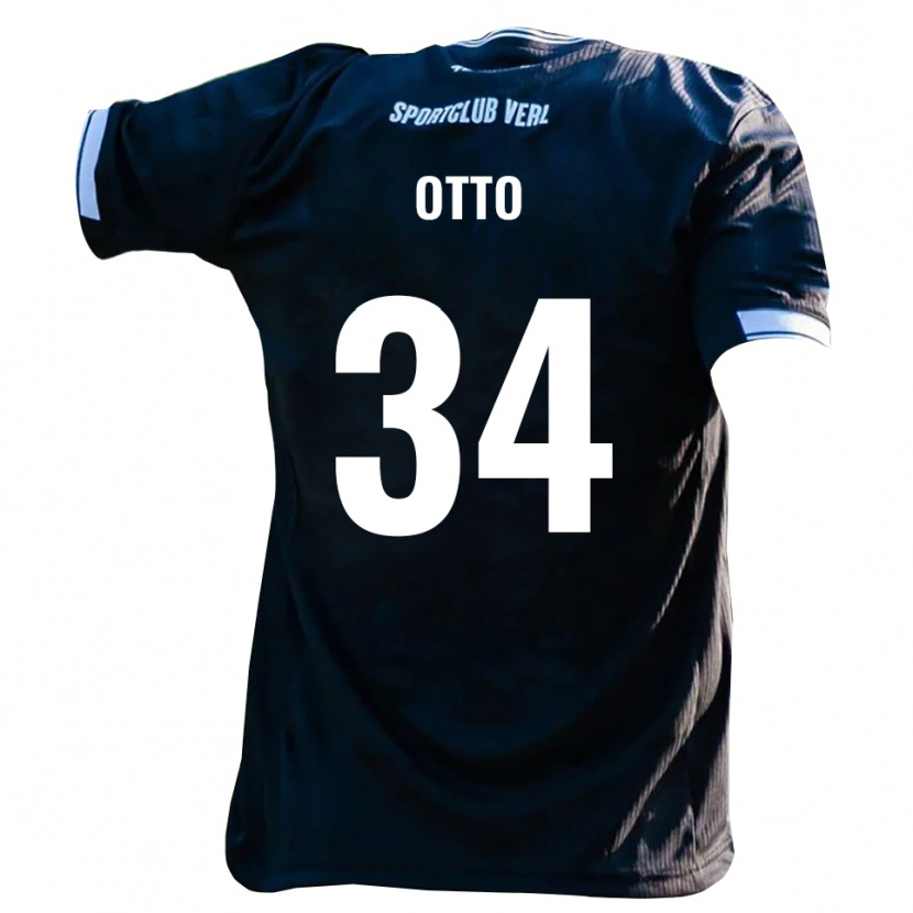Danxen Män Fynn Otto #34 Svart Vit Bortatröja Matchtröjor 2025/26 Tröjor T-Tröja