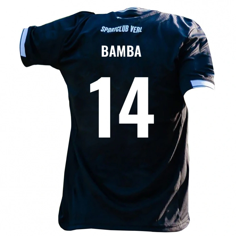 Danxen Män Emmanuel Bamba #14 Svart Vit Bortatröja Matchtröjor 2025/26 Tröjor T-Tröja