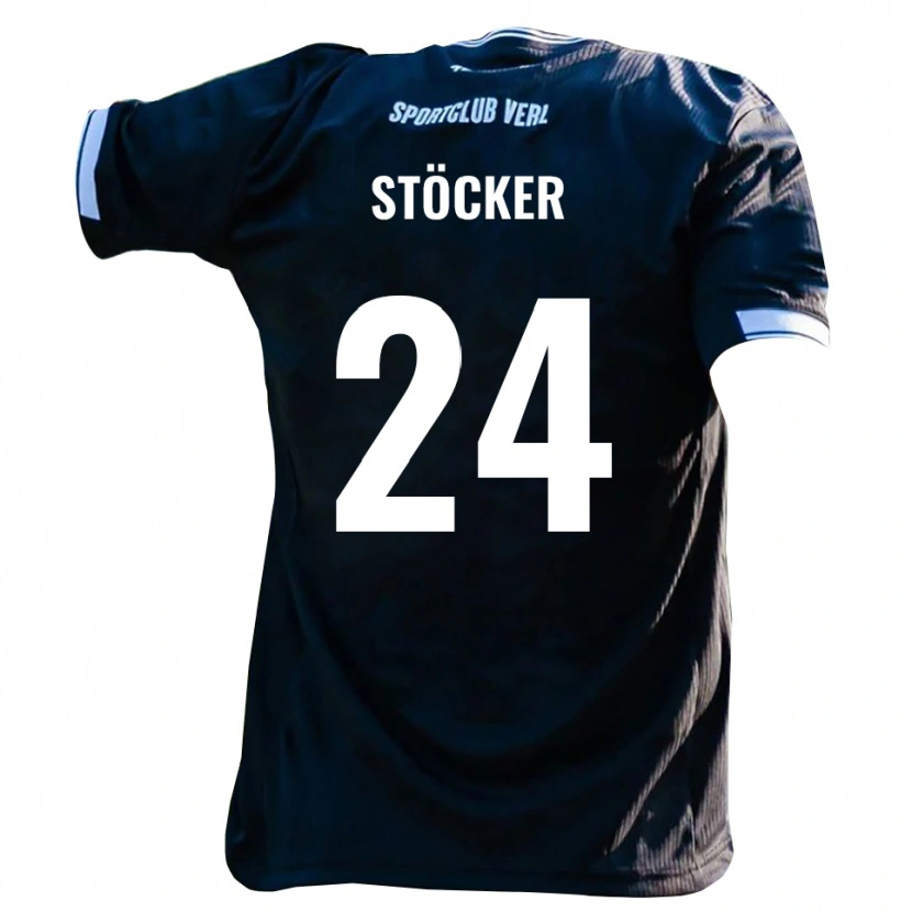Danxen Män Michel Stöcker #24 Svart Vit Bortatröja Matchtröjor 2025/26 Tröjor T-Tröja