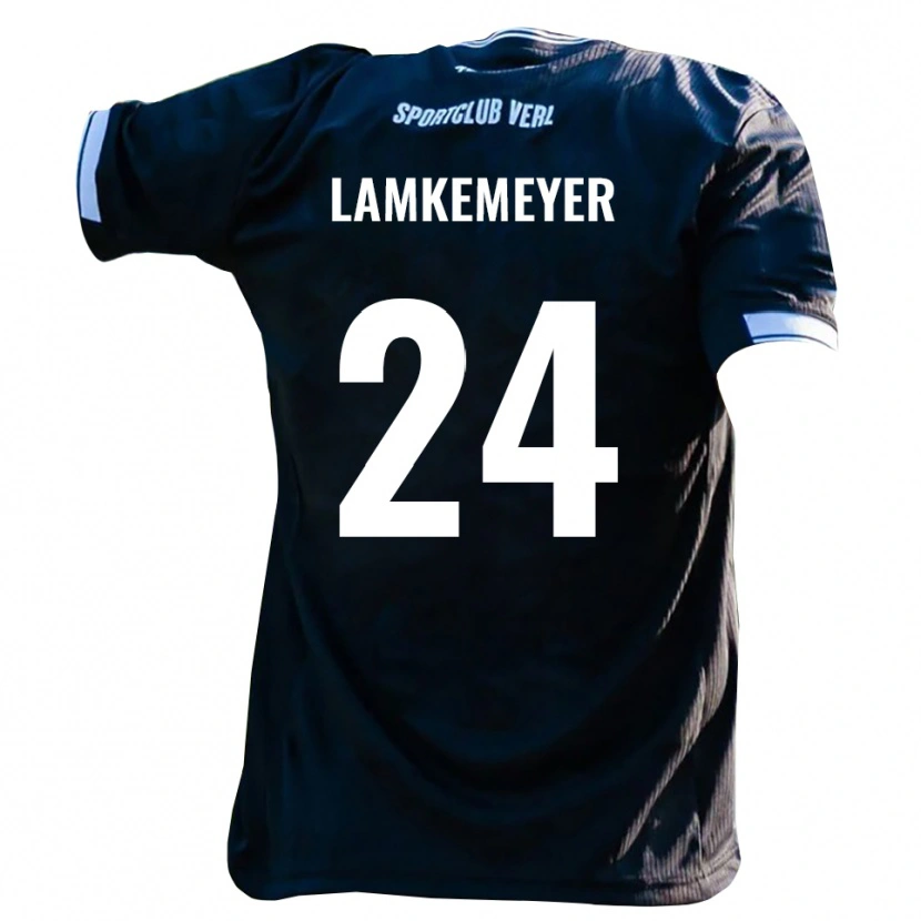 Danxen Män Moritz Lamkemeyer #24 Svart Vit Bortatröja Matchtröjor 2025/26 Tröjor T-Tröja