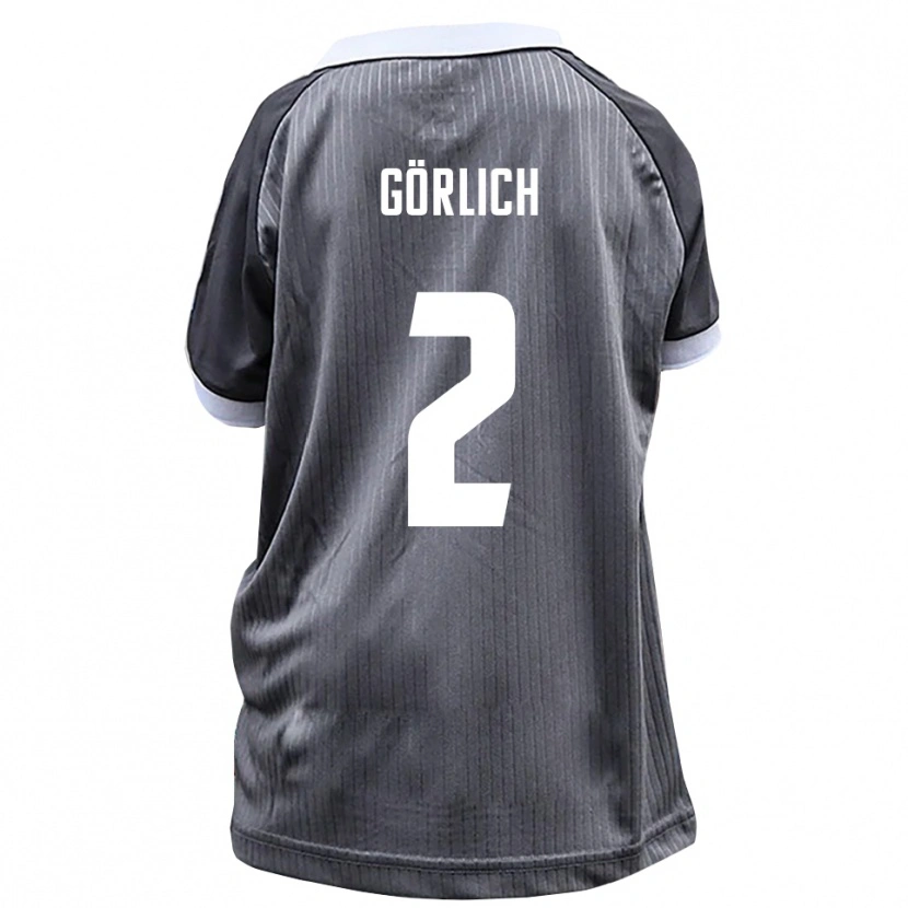 Danxen Män Luis Görlich #2 Grå Vit Bortatröja Matchtröjor 2025/26 Tröjor T-Tröja