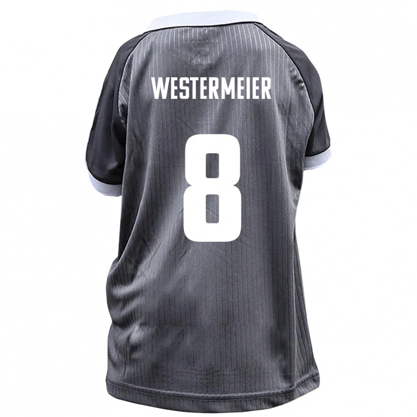Danxen Män Ben Westermeier #8 Grå Vit Bortatröja Matchtröjor 2025/26 Tröjor T-Tröja