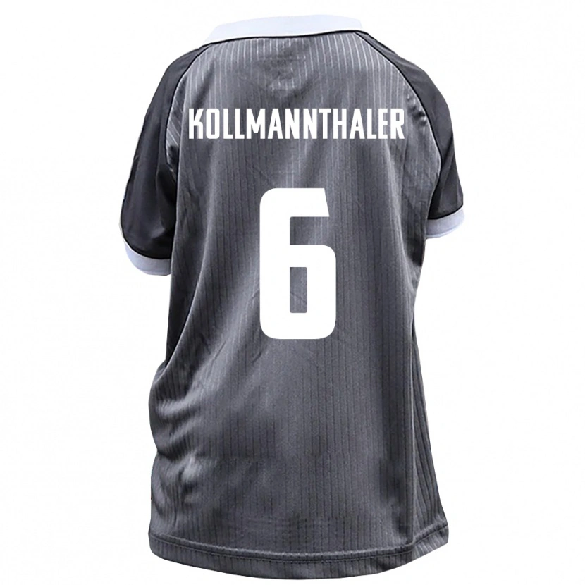 Danxen Män Elischa Kollmannthaler #6 Grå Vit Bortatröja Matchtröjor 2025/26 Tröjor T-Tröja
