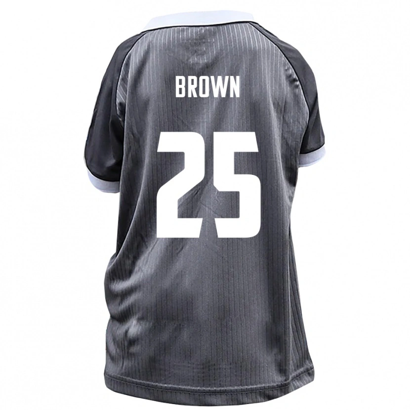 Danxen Män Evan Brown #25 Grå Vit Bortatröja Matchtröjor 2025/26 Tröjor T-Tröja