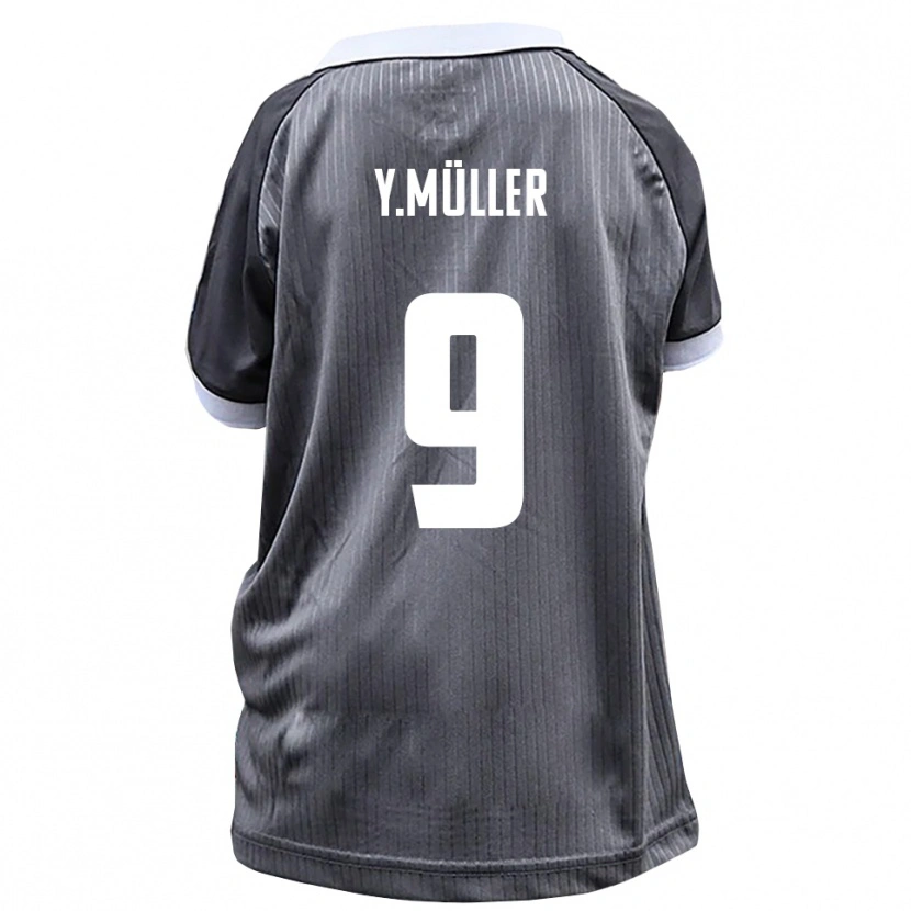 Danxen Män Yannick Müller #9 Grå Vit Bortatröja Matchtröjor 2025/26 Tröjor T-Tröja