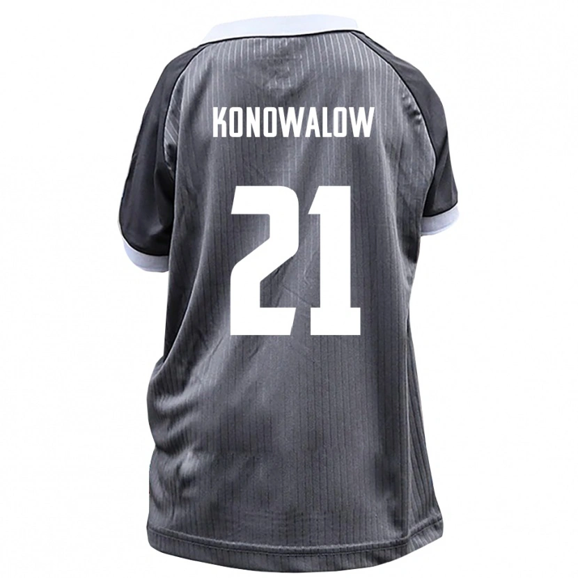Danxen Män Stefan Konowalow #21 Grå Vit Bortatröja Matchtröjor 2025/26 Tröjor T-Tröja