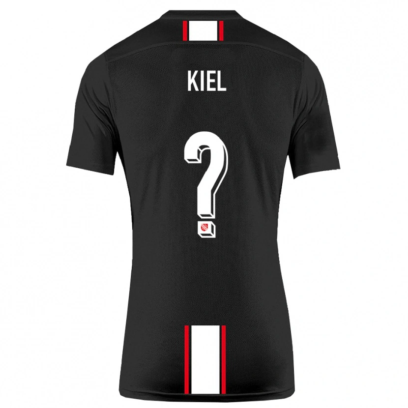 Danxen Män Niels Kiel #0 Svart Vit Bortatröja Matchtröjor 2025/26 Tröjor T-Tröja