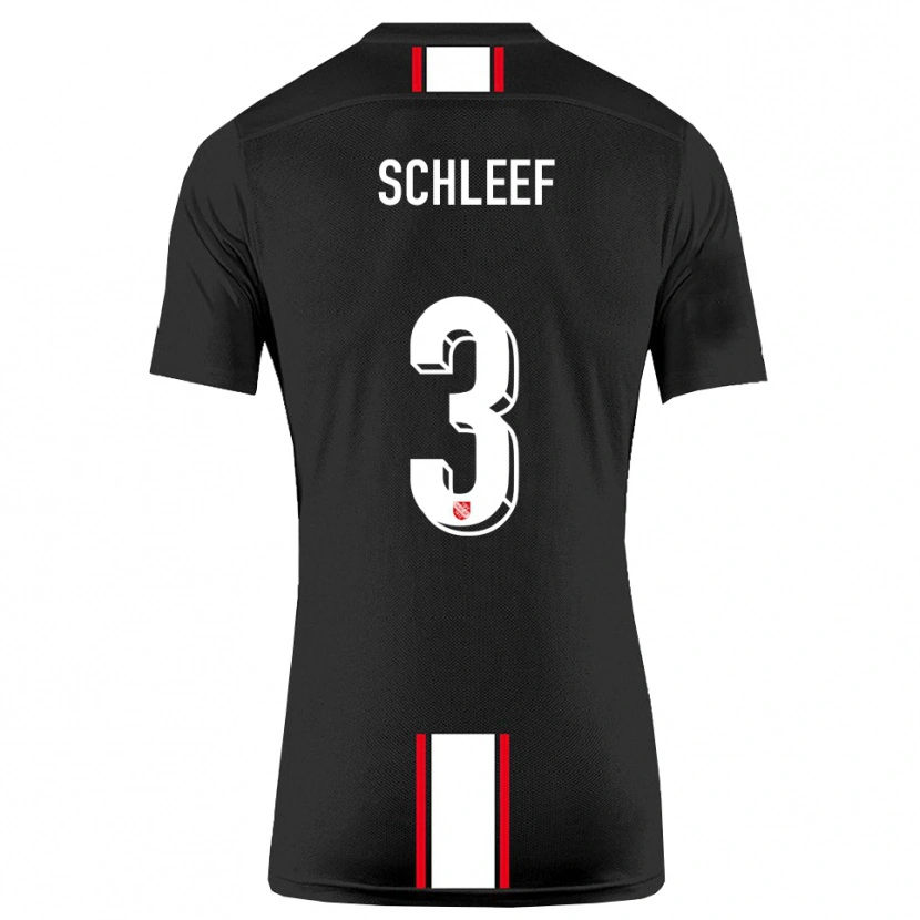 Danxen Män Marco Schleef #3 Svart Vit Bortatröja Matchtröjor 2025/26 Tröjor T-Tröja