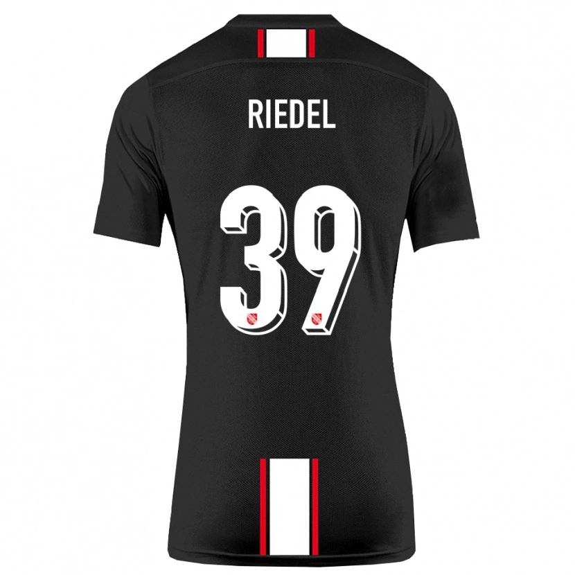 Danxen Män Florian Riedel #39 Svart Vit Bortatröja Matchtröjor 2025/26 Tröjor T-Tröja