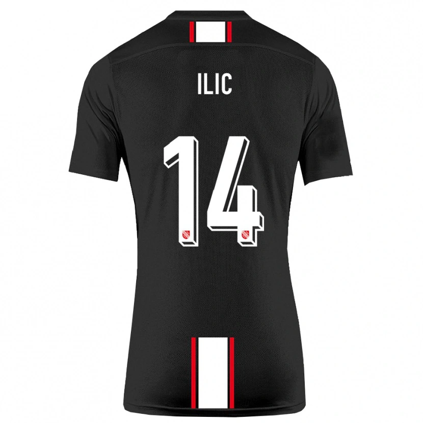 Danxen Män Marko Ilic #14 Svart Vit Bortatröja Matchtröjor 2025/26 Tröjor T-Tröja