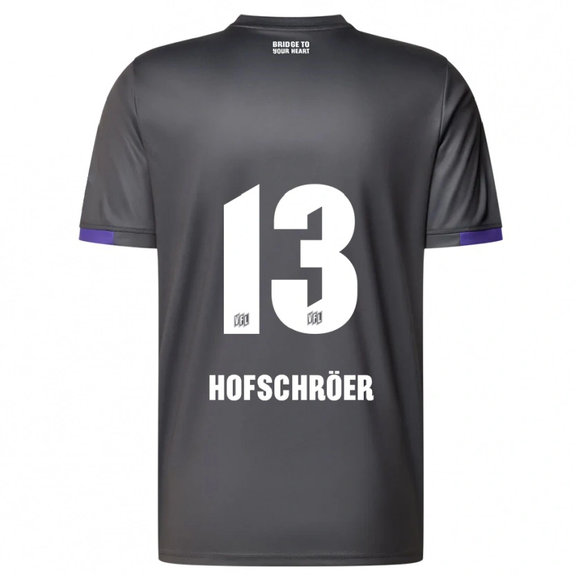 Danxen Män Joris Hofschröer #13 Grå Lila Bortatröja Matchtröjor 2025/26 Tröjor T-Tröja