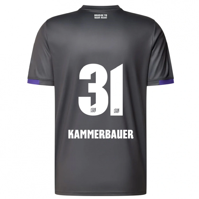 Danxen Män Patrick Kammerbauer #31 Grå Lila Bortatröja Matchtröjor 2025/26 Tröjor T-Tröja