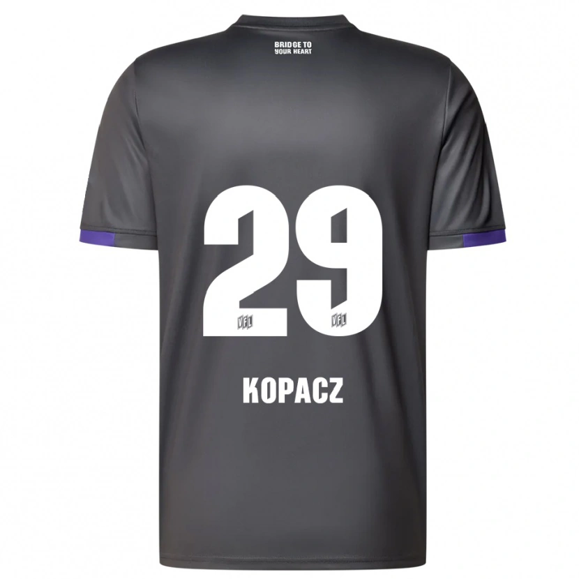 Danxen Män David Kopacz #29 Grå Lila Bortatröja Matchtröjor 2025/26 Tröjor T-Tröja