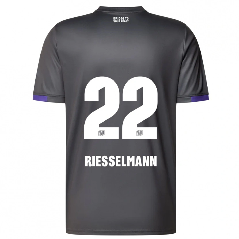 Danxen Män Bernd Riesselmann #22 Grå Lila Bortatröja Matchtröjor 2025/26 Tröjor T-Tröja