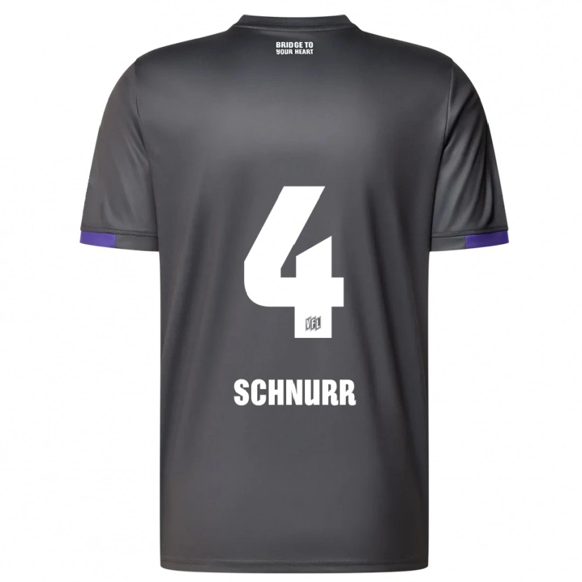 Danxen Män Maxim Schnurr #4 Grå Lila Bortatröja Matchtröjor 2025/26 Tröjor T-Tröja