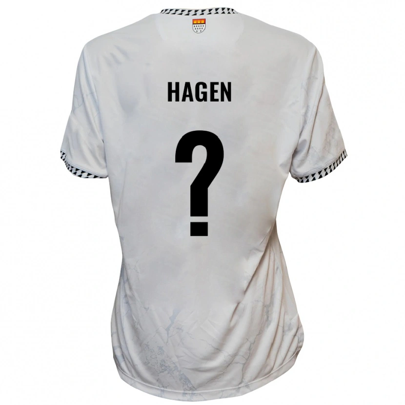 Danxen Män Jacqueline Katharina Hagen #0 Vit Svart Bortatröja Matchtröjor 2025/26 Tröjor T-Tröja