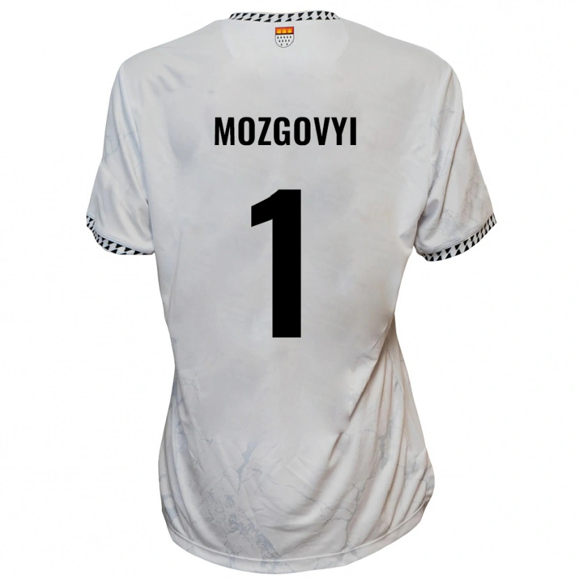 Danxen Män Arseniy Mozgovyi #1 Vit Svart Bortatröja Matchtröjor 2025/26 Tröjor T-Tröja