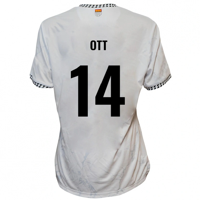 Danxen Män Raphael Ott #14 Vit Svart Bortatröja Matchtröjor 2025/26 Tröjor T-Tröja
