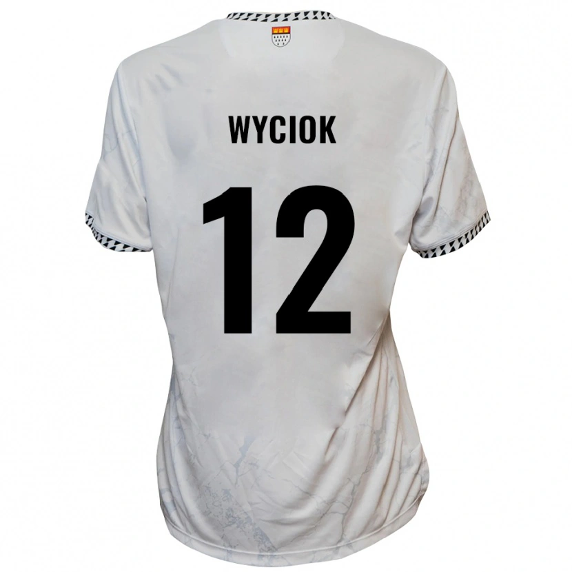 Danxen Män David Wyciok #12 Vit Svart Bortatröja Matchtröjor 2025/26 Tröjor T-Tröja
