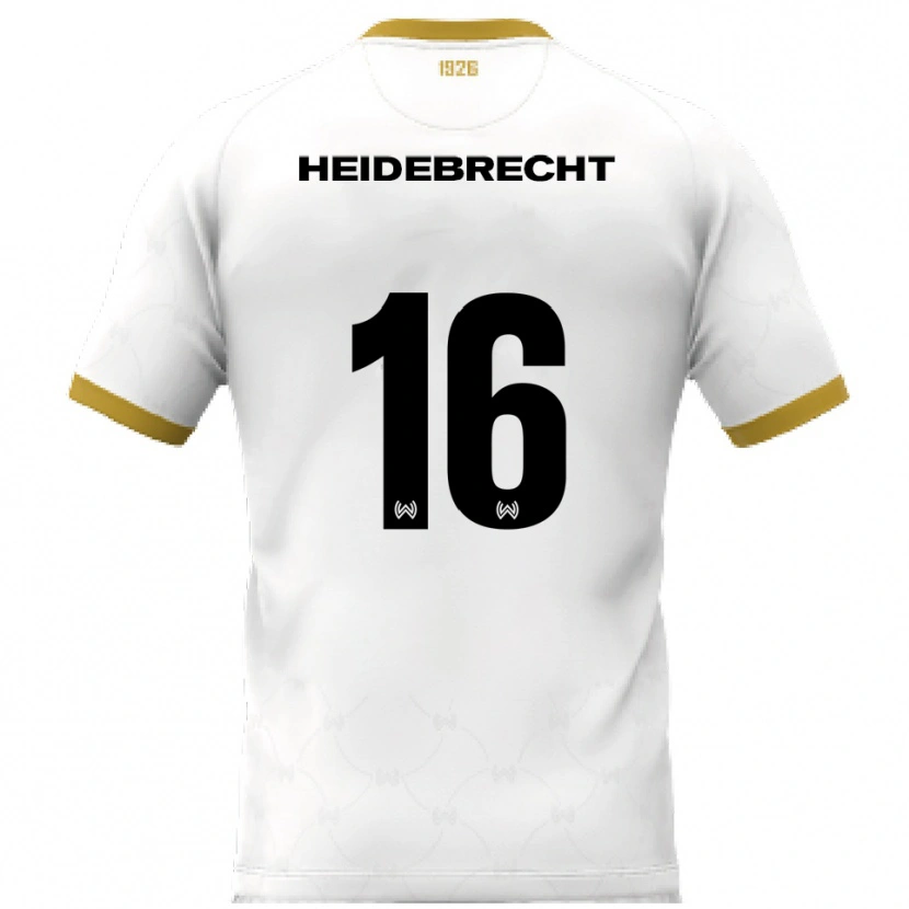 Danxen Män Elias Heidebrecht #16 Vit Guld Bortatröja Matchtröjor 2025/26 Tröjor T-Tröja