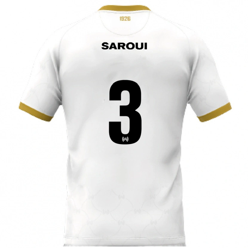 Danxen Män Amin Saroui #3 Vit Guld Bortatröja Matchtröjor 2025/26 Tröjor T-Tröja