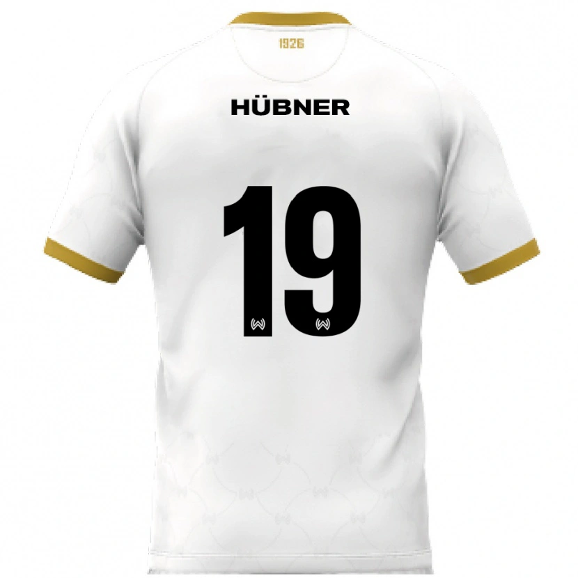 Danxen Män Florian Hübner #19 Vit Guld Bortatröja Matchtröjor 2025/26 Tröjor T-Tröja