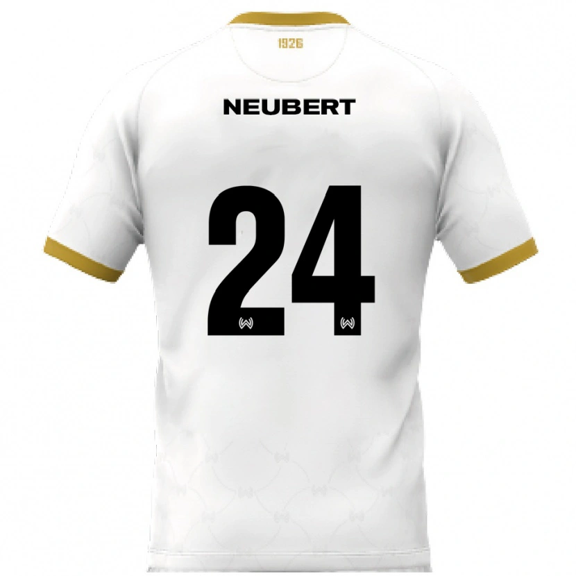 Danxen Män Tim Neubert #24 Vit Guld Bortatröja Matchtröjor 2025/26 Tröjor T-Tröja