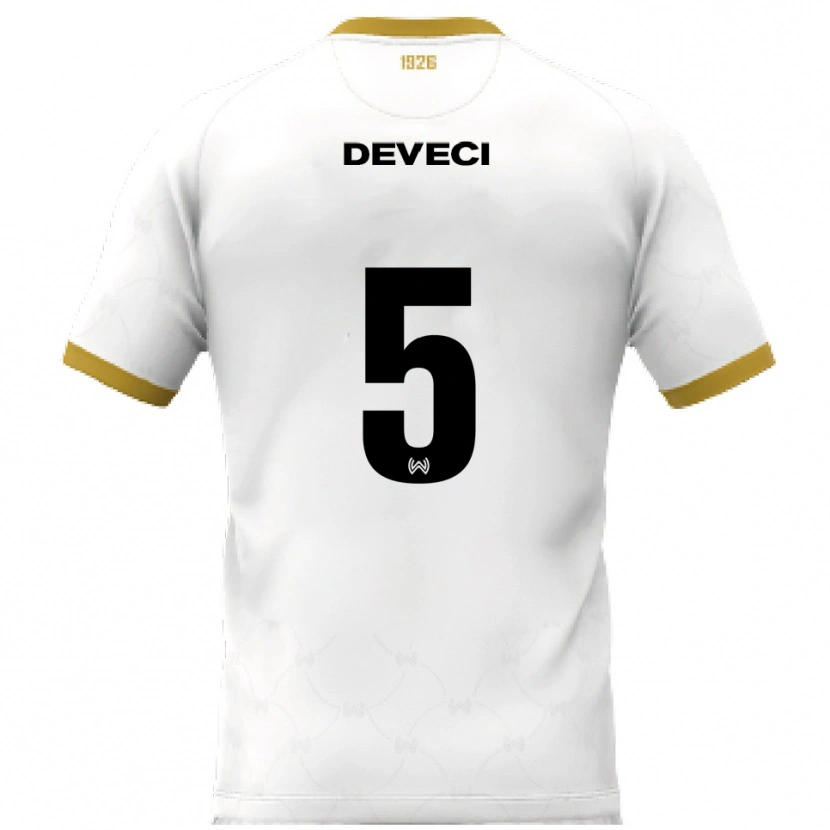 Danxen Män Hüseyin Deveci #5 Vit Guld Bortatröja Matchtröjor 2025/26 Tröjor T-Tröja