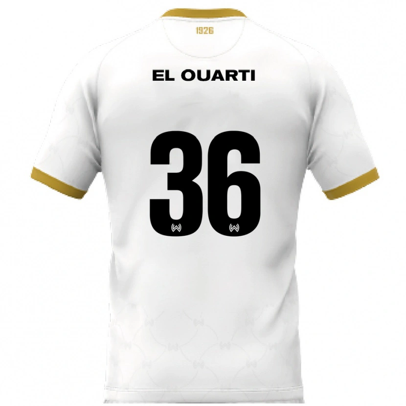 Danxen Män Nassim El Ouarti #36 Vit Guld Bortatröja Matchtröjor 2025/26 Tröjor T-Tröja