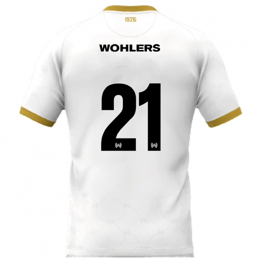 Danxen Män Ole Wohlers #21 Vit Guld Bortatröja Matchtröjor 2025/26 Tröjor T-Tröja