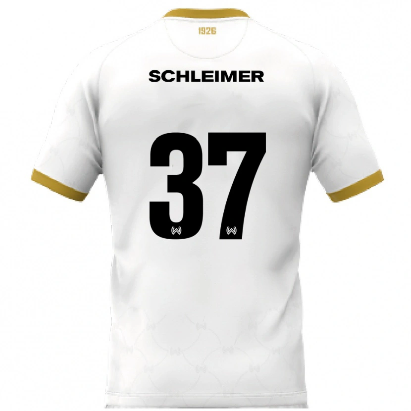 Danxen Män Lukas Schleimer #37 Vit Guld Bortatröja Matchtröjor 2025/26 Tröjor T-Tröja