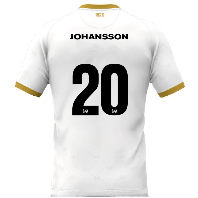 Danxen Män Ryan Johansson #20 Vit Guld Bortatröja Matchtröjor 2025/26 Tröjor T-Tröja