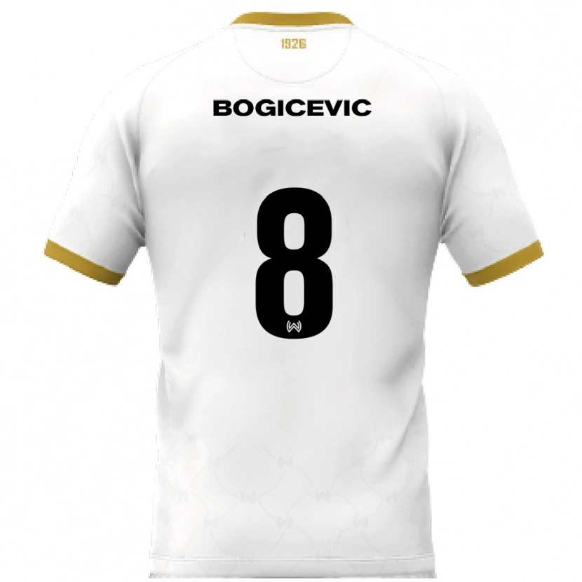 Danxen Män Donny Bogicevic #8 Vit Guld Bortatröja Matchtröjor 2025/26 Tröjor T-Tröja